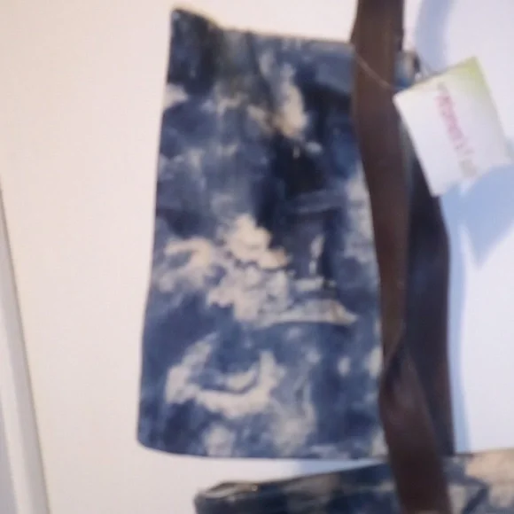 Hobo Multi Color Splatter Blue & White Paint Design Bag & Wallet - Picture 4 of 13